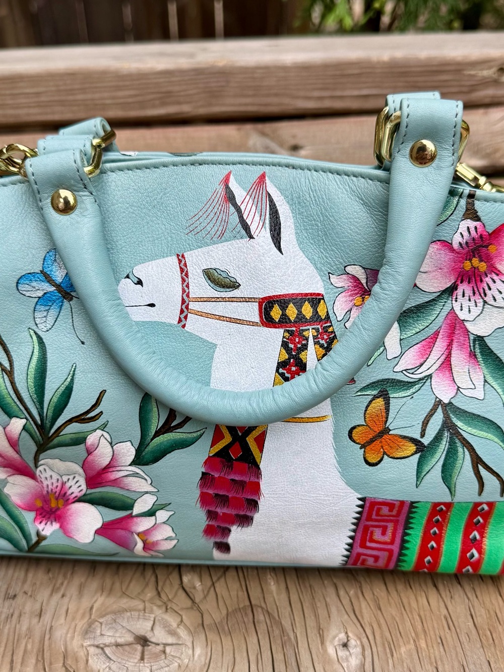 Anuschka hand painted handbag